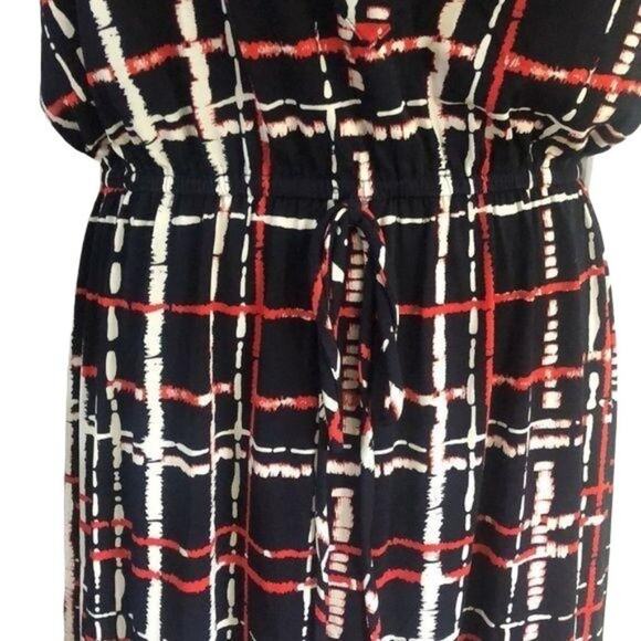 EnFocus 14P red white blue check summer dress - Picture 4 of 11